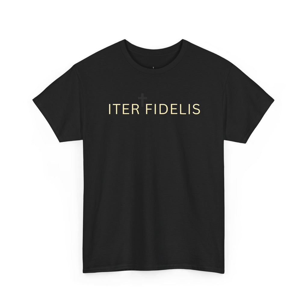 It Is Finished — "Iter Fidelis" with Crucifix Design