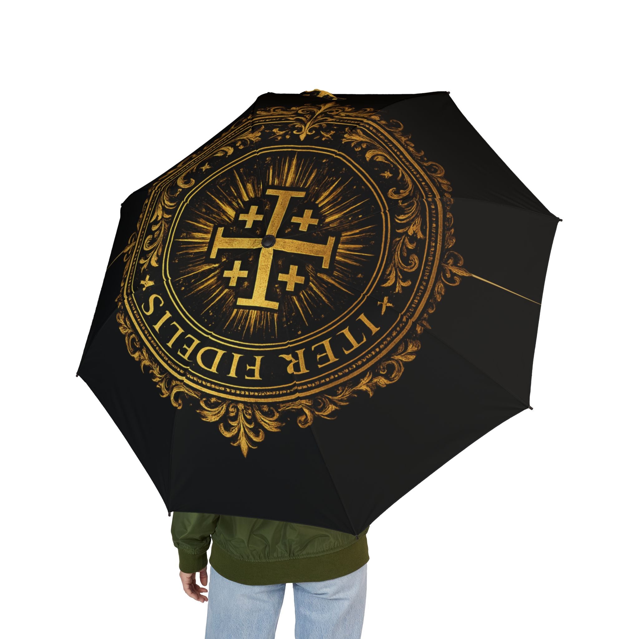Iter Fidelis Seal Collapsible Umbrella — Faithful Journey Edition