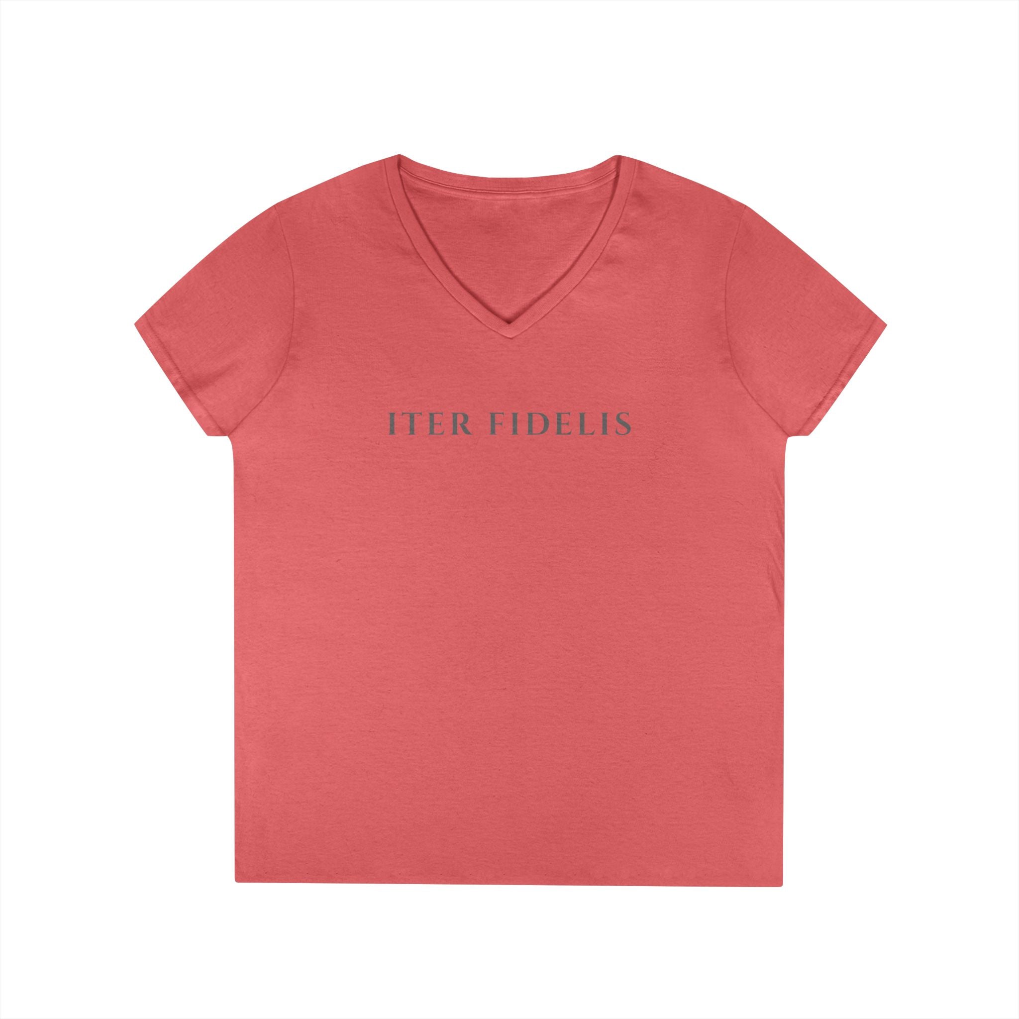 Sacred Heart Marian Graphic Ladies' Shirt —  Iter Fidelis V-Neck Tee