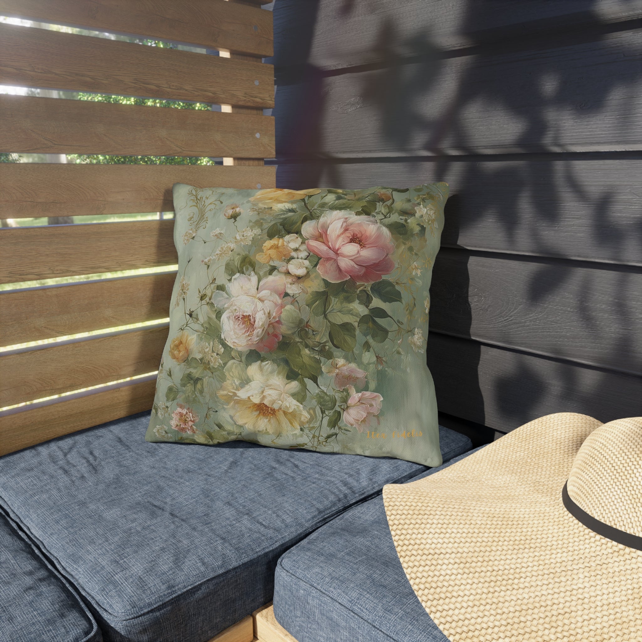 Verdant Bloom Outdoor Pillow
