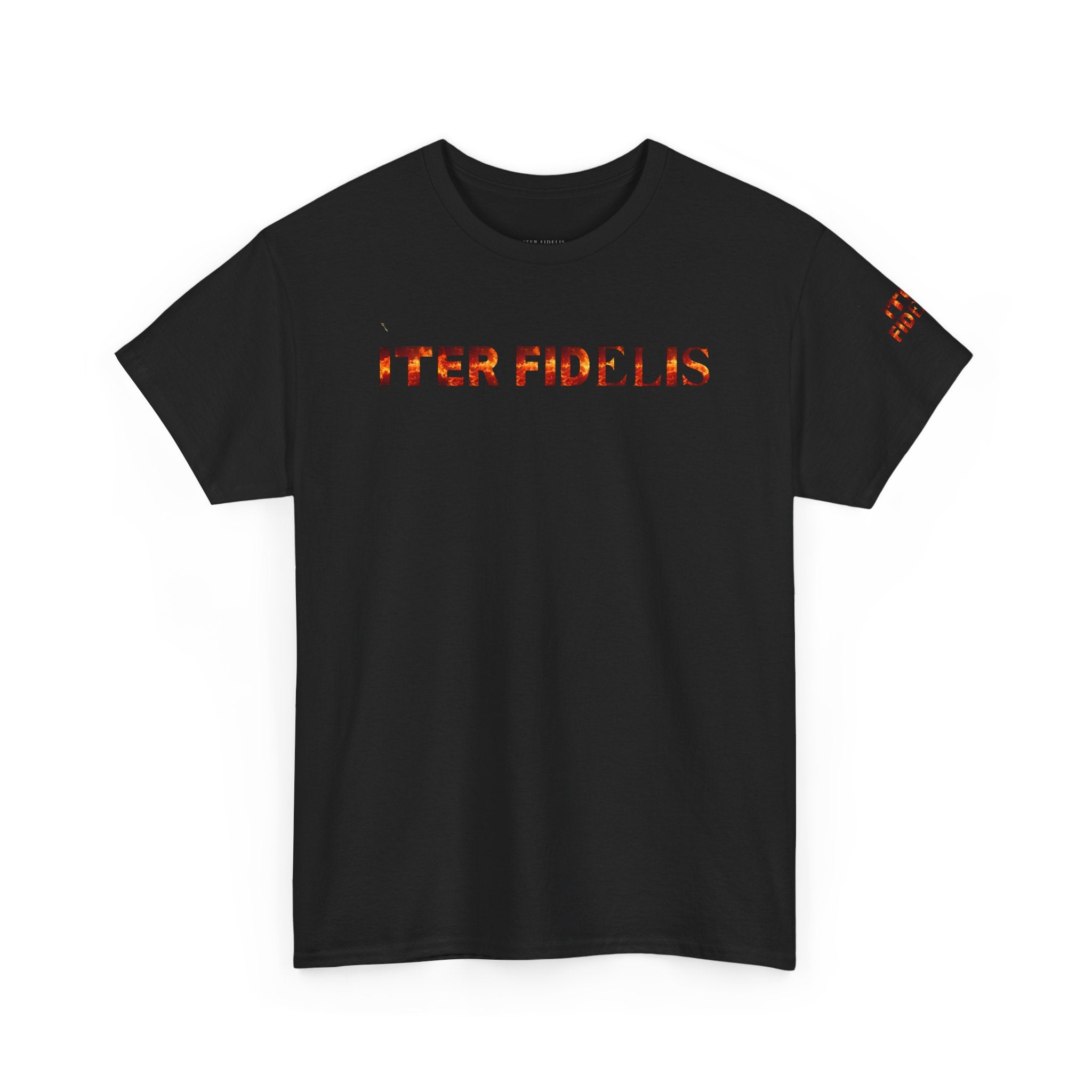 Protect the Innocent Tee — 'Iter Fidelis' Flame Guardian Graphic T-Shirt
