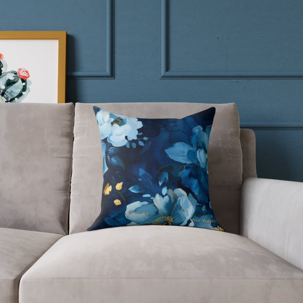Midnight Bloom Iter Fidelis Throw Pillow
