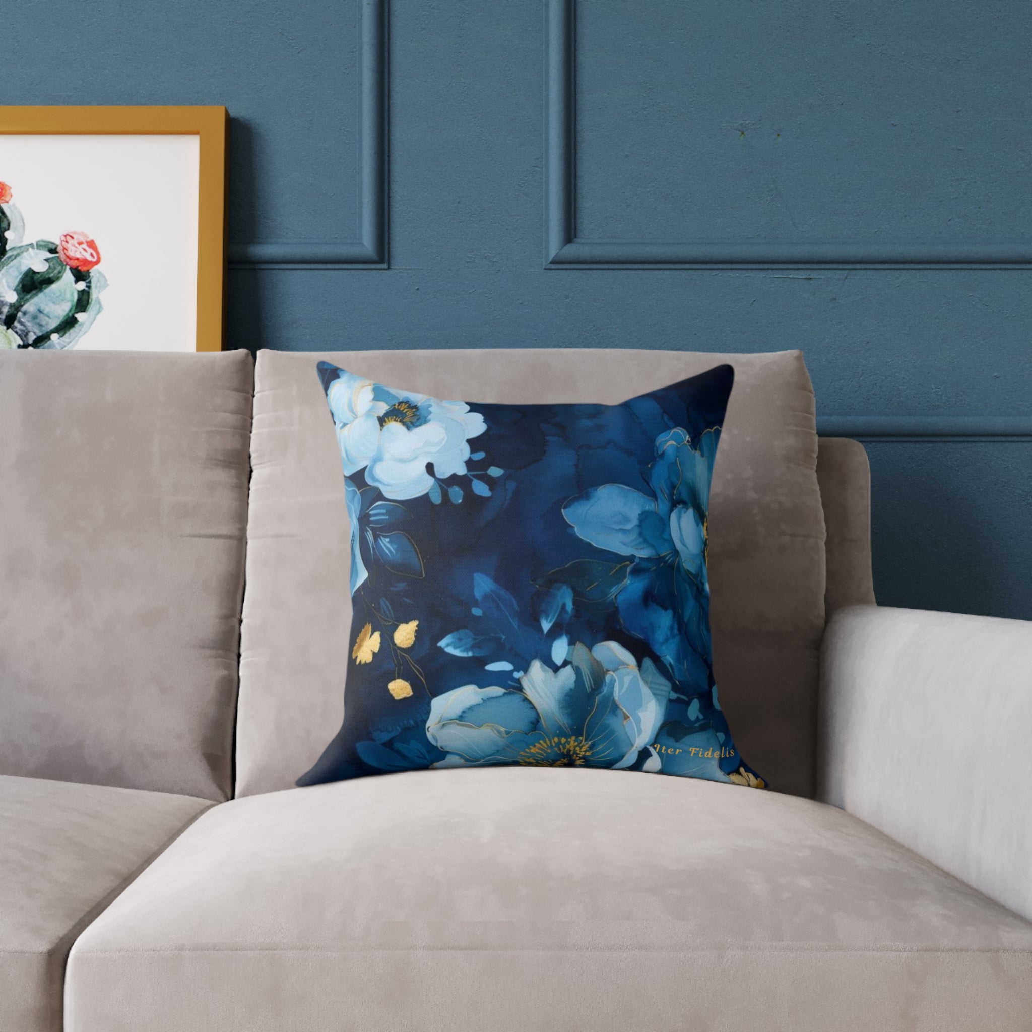 Midnight Bloom Iter Fidelis Throw Pillow