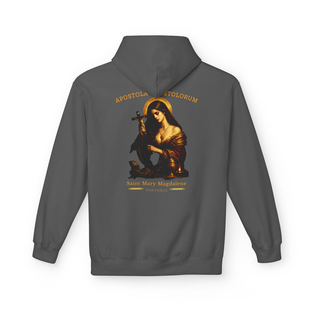 Mary Magdalene Graphic Hoodie — "Iter Fidelis" Religious Art Pullover