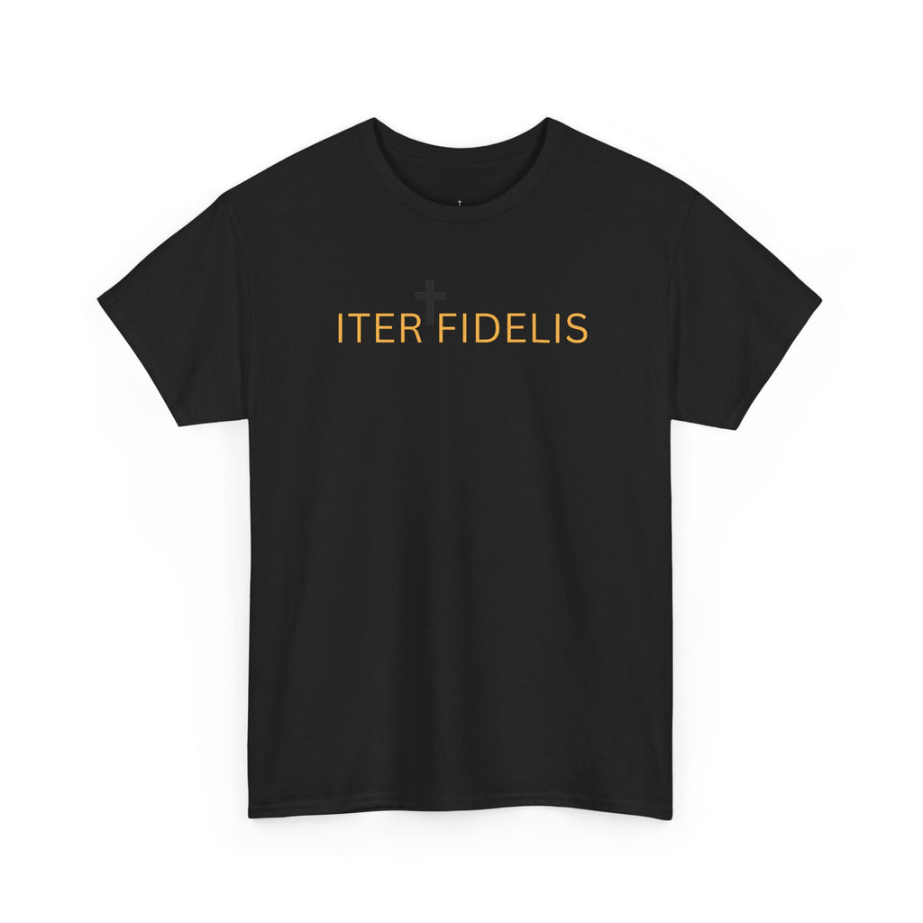Jesus Paid It All Tee — "Iter Fidelis" Religious Christian Graphic Shirt