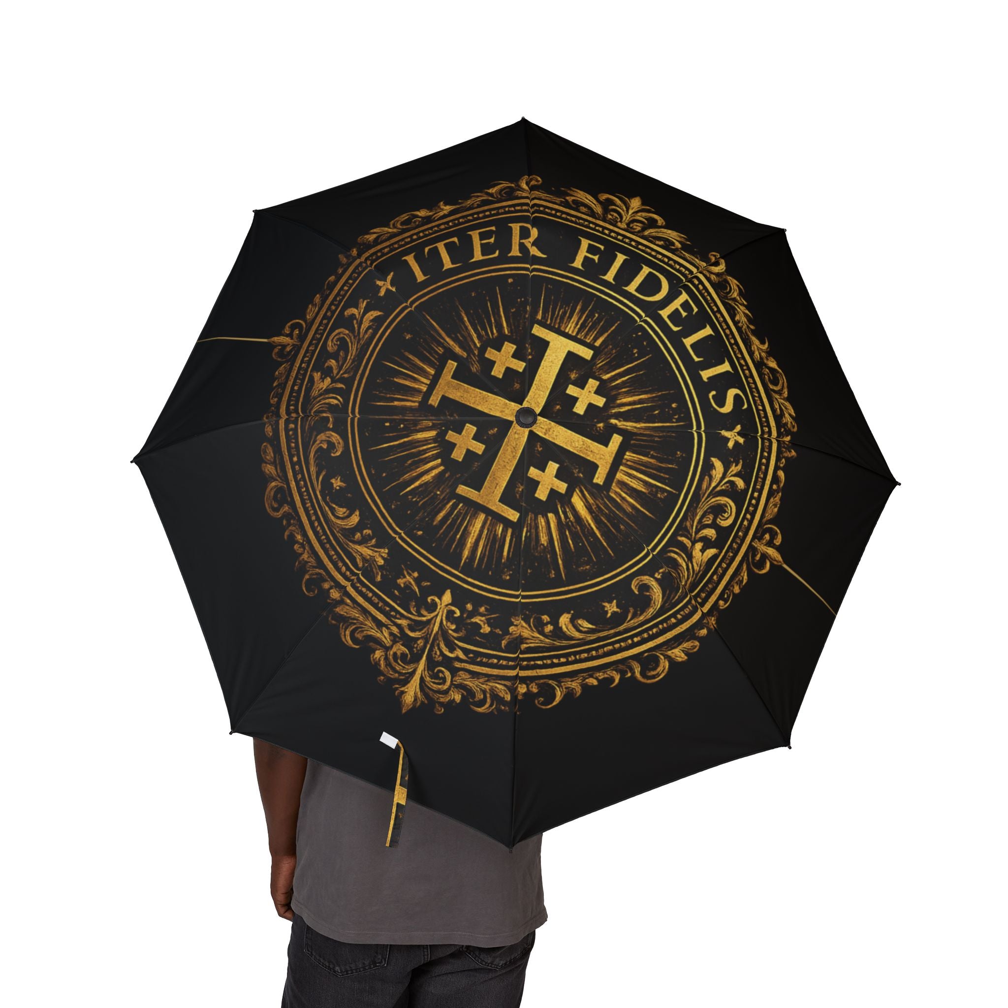 Iter Fidelis Seal Collapsible Umbrella — Faithful Journey Edition