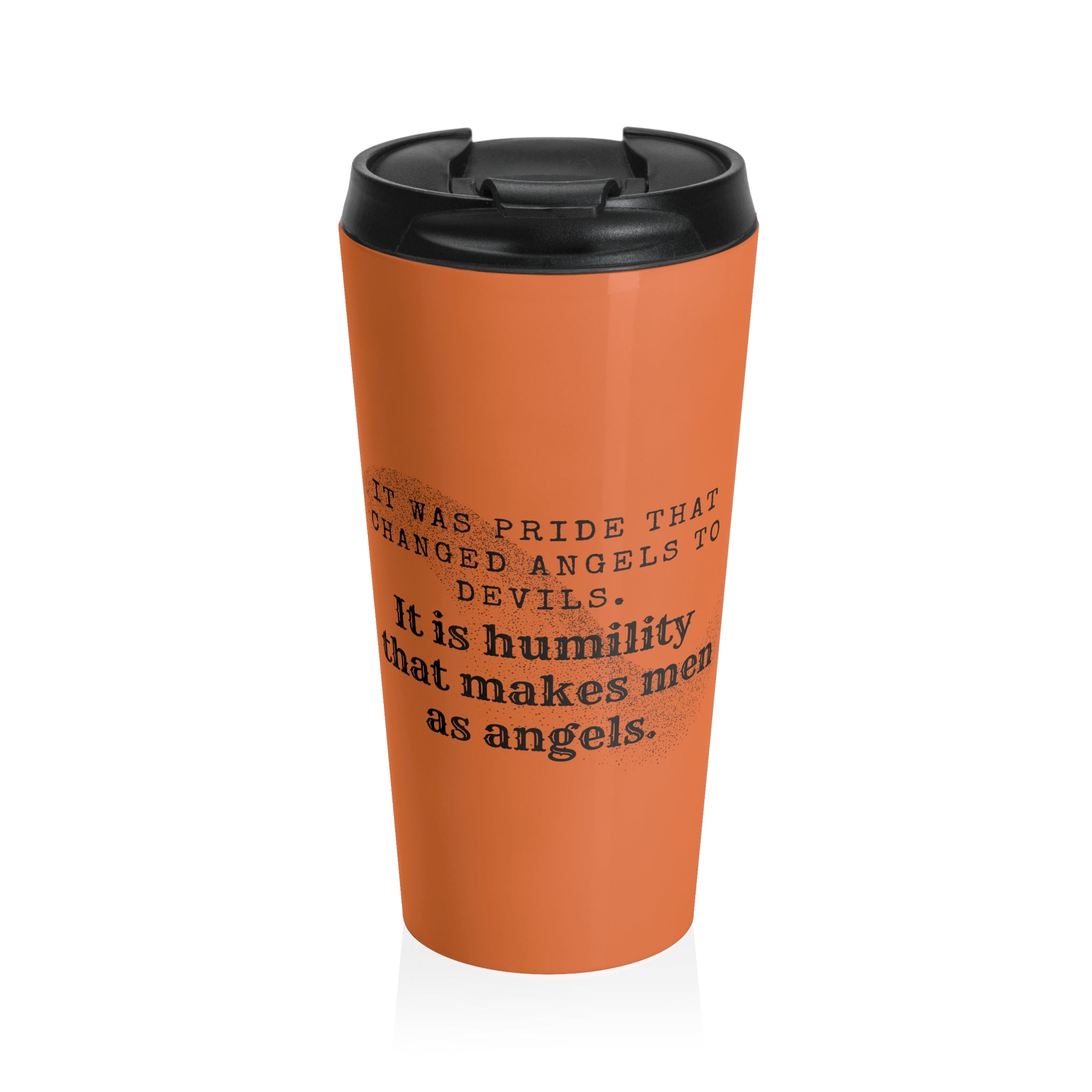 The Humility Mug — Iter Fidelis Orange Stainless Steel Travel Mug