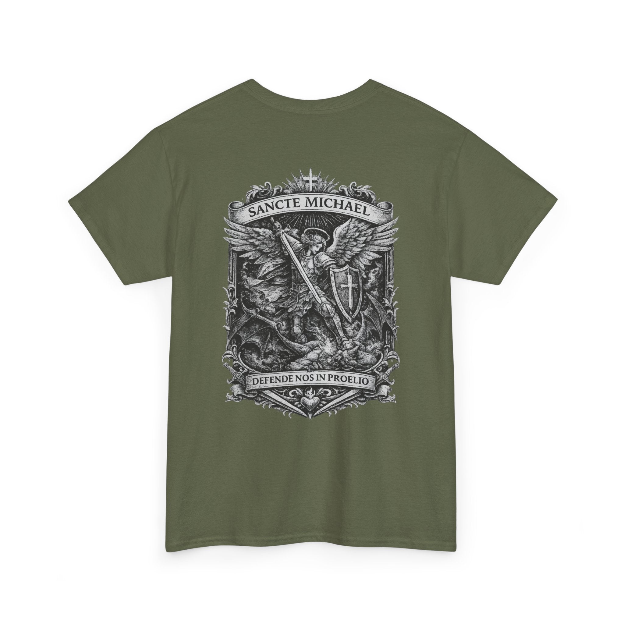 Sancte Michael Guardian Angel Tee | Saint Michael Shield Cross T-shirt