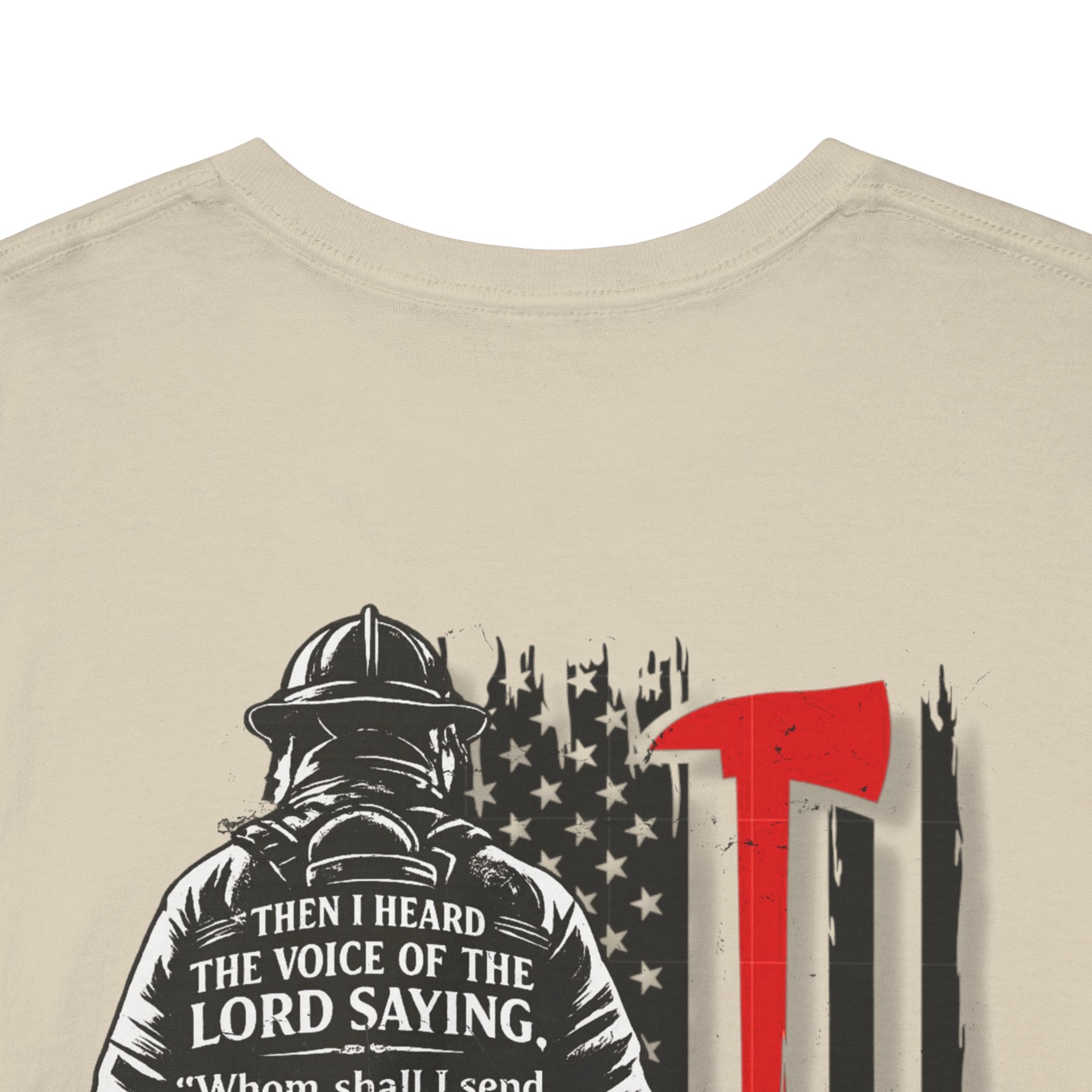 Here Am I. Send Me. — Isaiah 6:8 Firefighter Shirt | Iter Fidelis