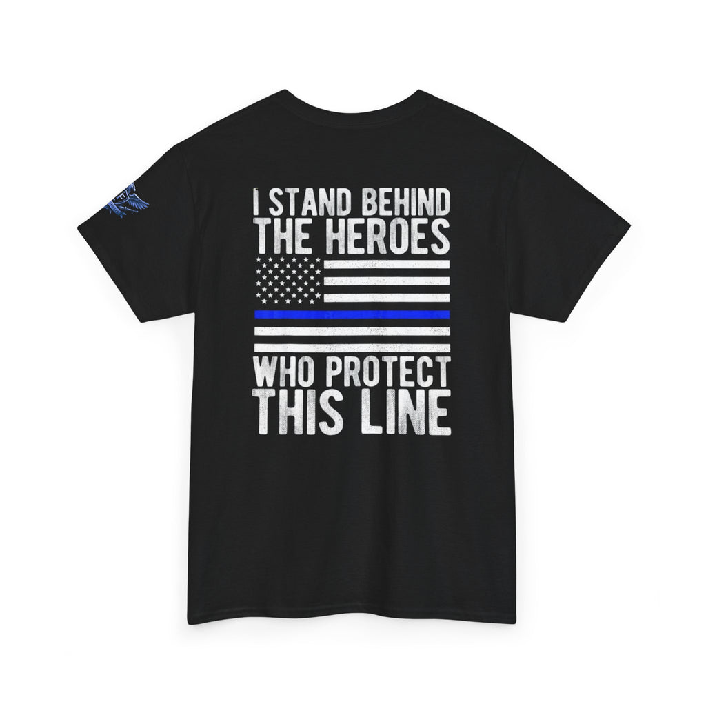 Iter Fidelis – Stand Behind the Heroes Thin Blue Line Tee