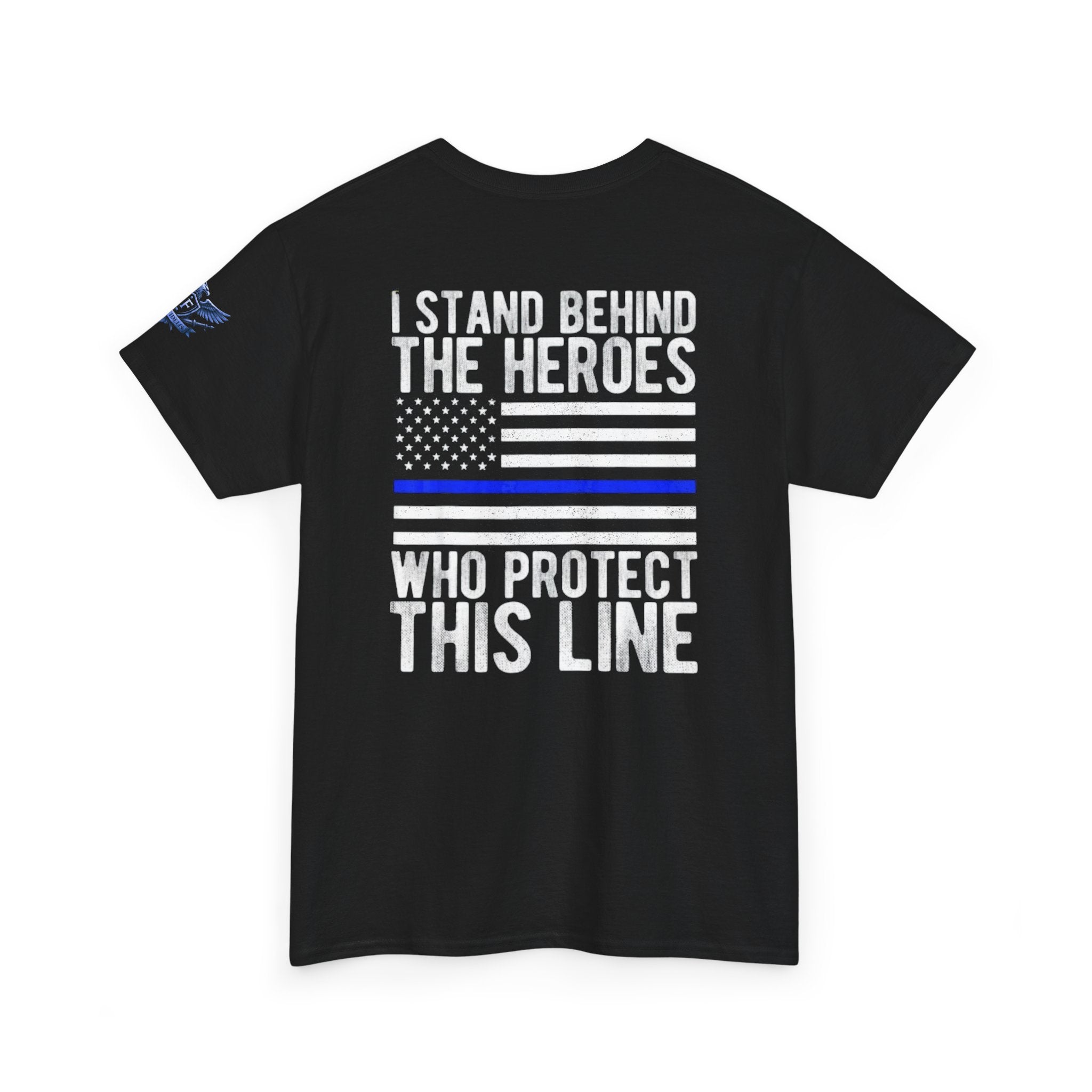 Iter Fidelis – Stand Behind the Heroes Thin Blue Line Tee