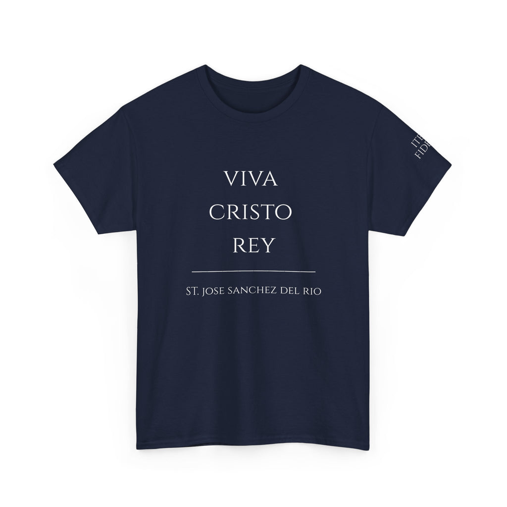 Viva Cristo Rey T-Shirt | Spanish Religious Phrase Tee
