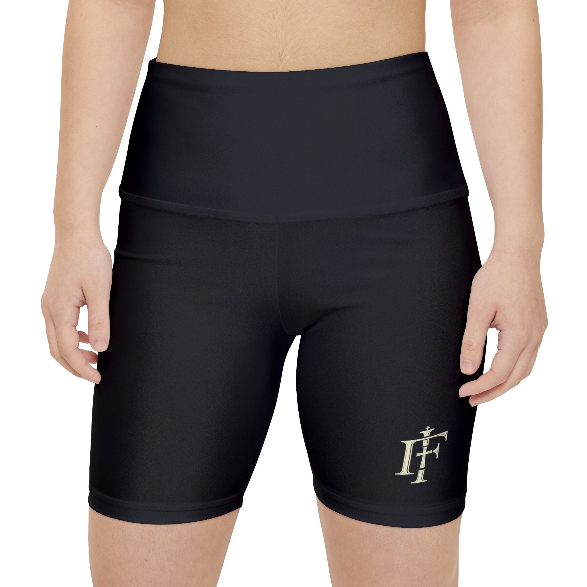 Women's Workout Shorts — 'Iter Fidelis' High-Waist Athletic Biker Shorts