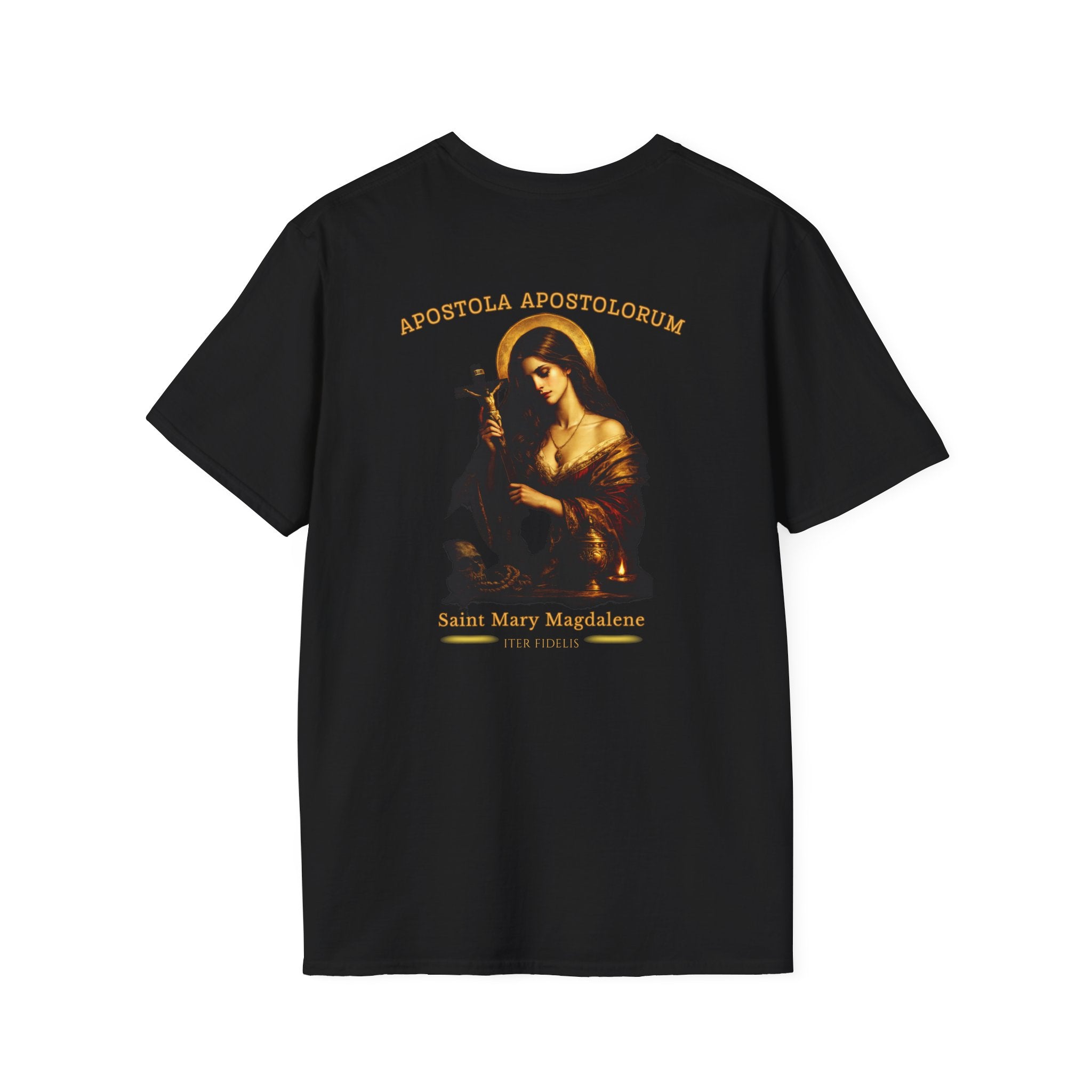 Saint Mary Magdalene T-Shirt — "Iter Fidelis" Religious Graphic Tee