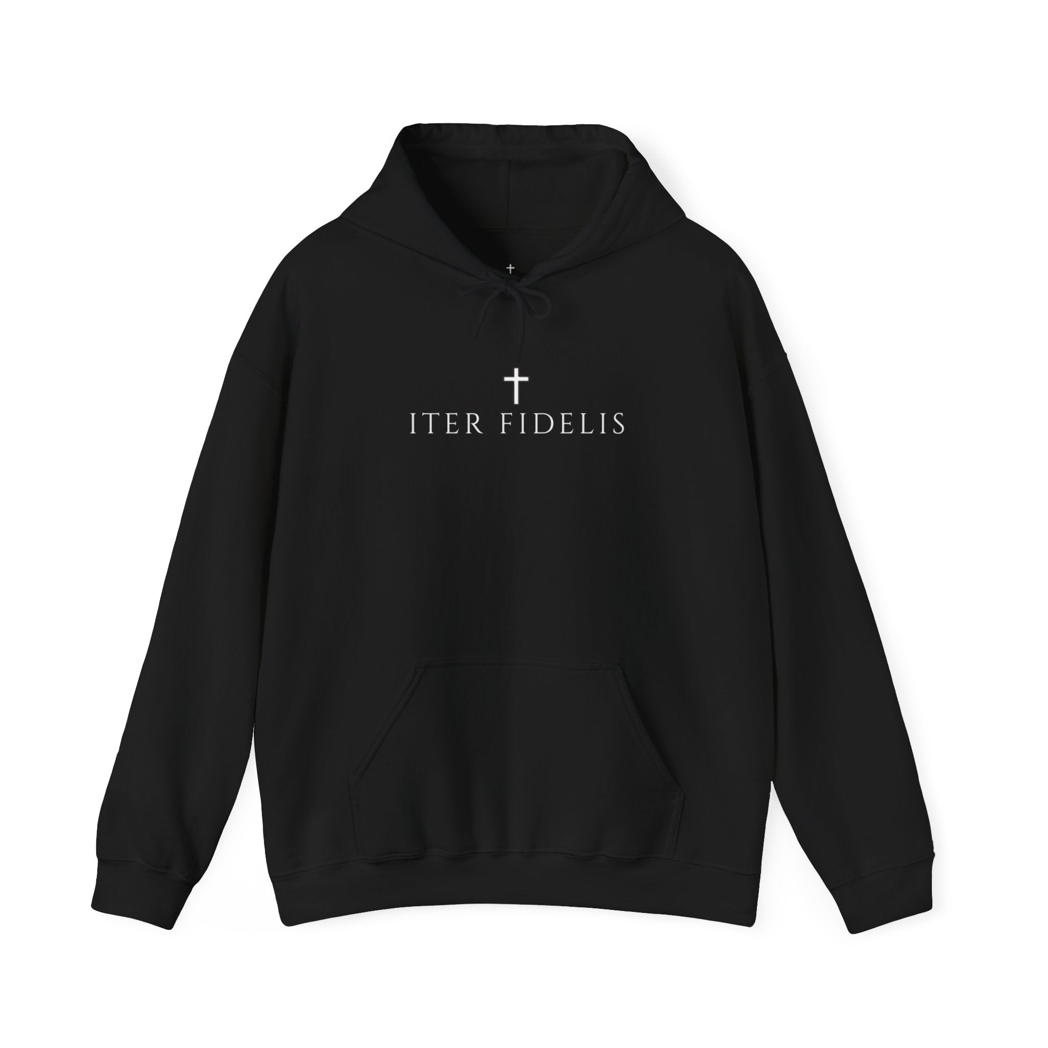 Iter Fidelis cross hoodie | Pray Trust Repeat religious hoodie