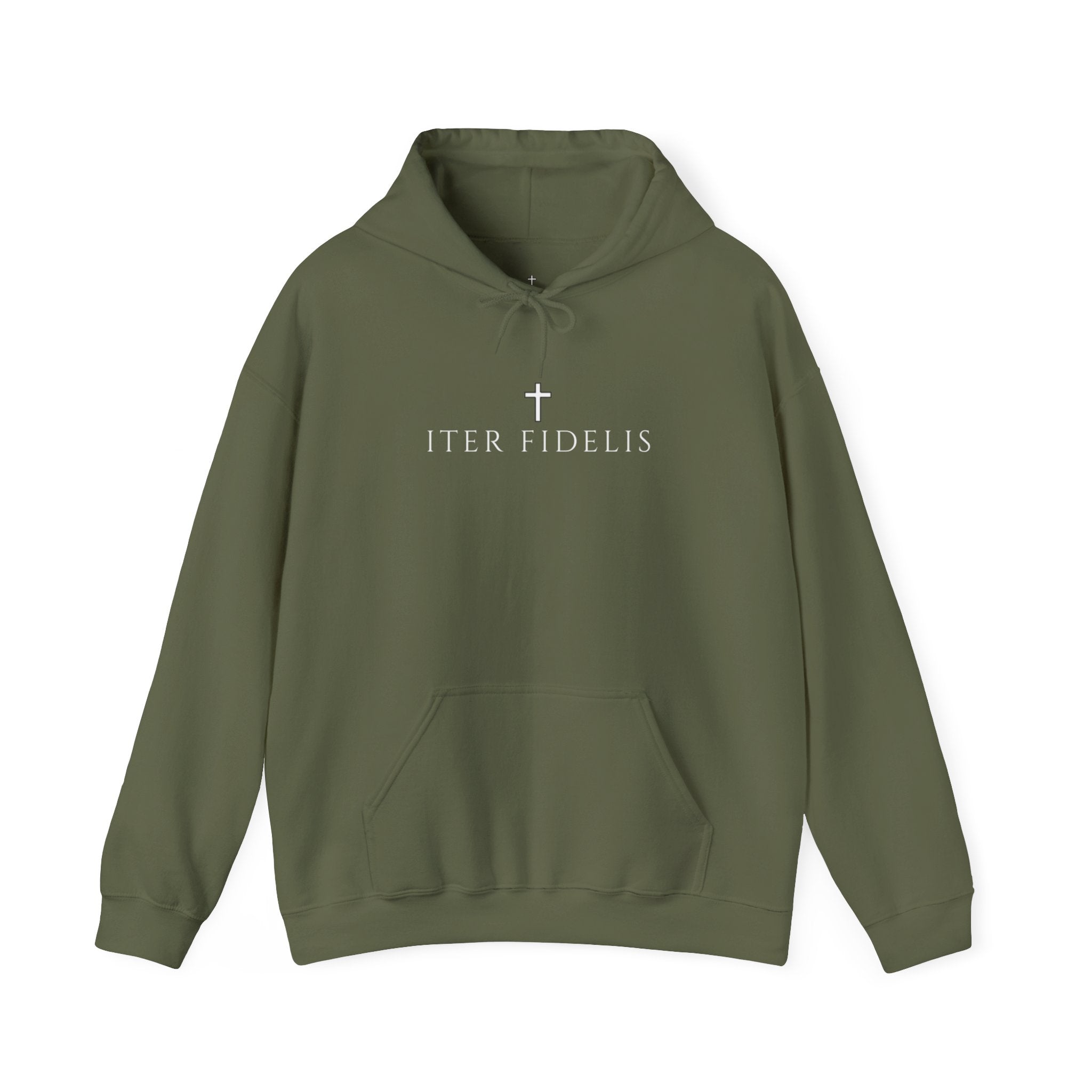 Iter Fidelis cross hoodie | Pray Trust Repeat religious hoodie
