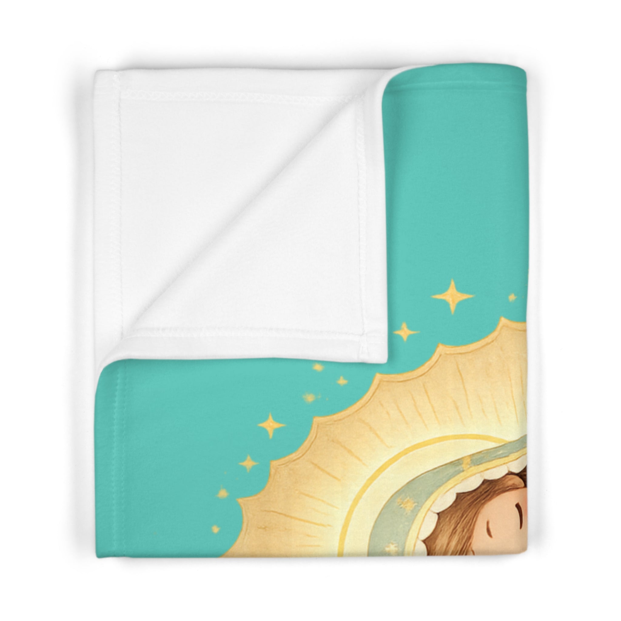 Our Lady of Guadalupe Soft Fleece Baby Blanket