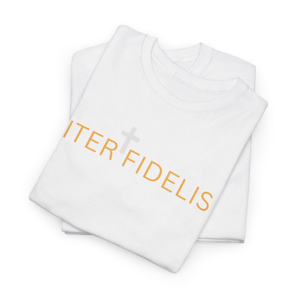 Jesus Paid It All Tee — "Iter Fidelis" Religious Christian Graphic Shirt