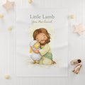 Little Lamb You Are Loved Soft Fleece Baby Blanket