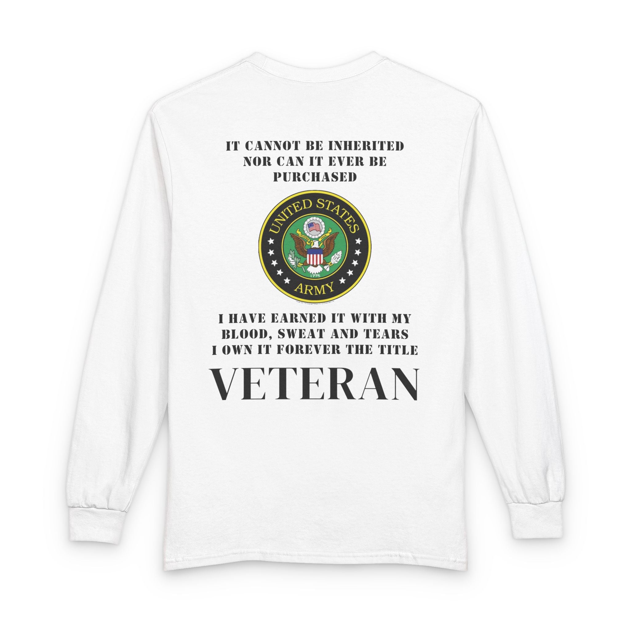 DD214 Alumni Army Veteran T-Shirt — 'I Have Earned It' Military LS