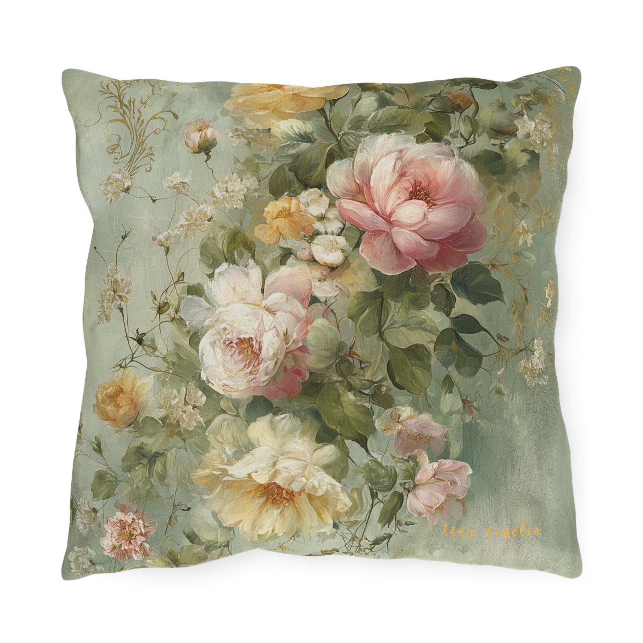 Verdant Bloom Outdoor Pillow