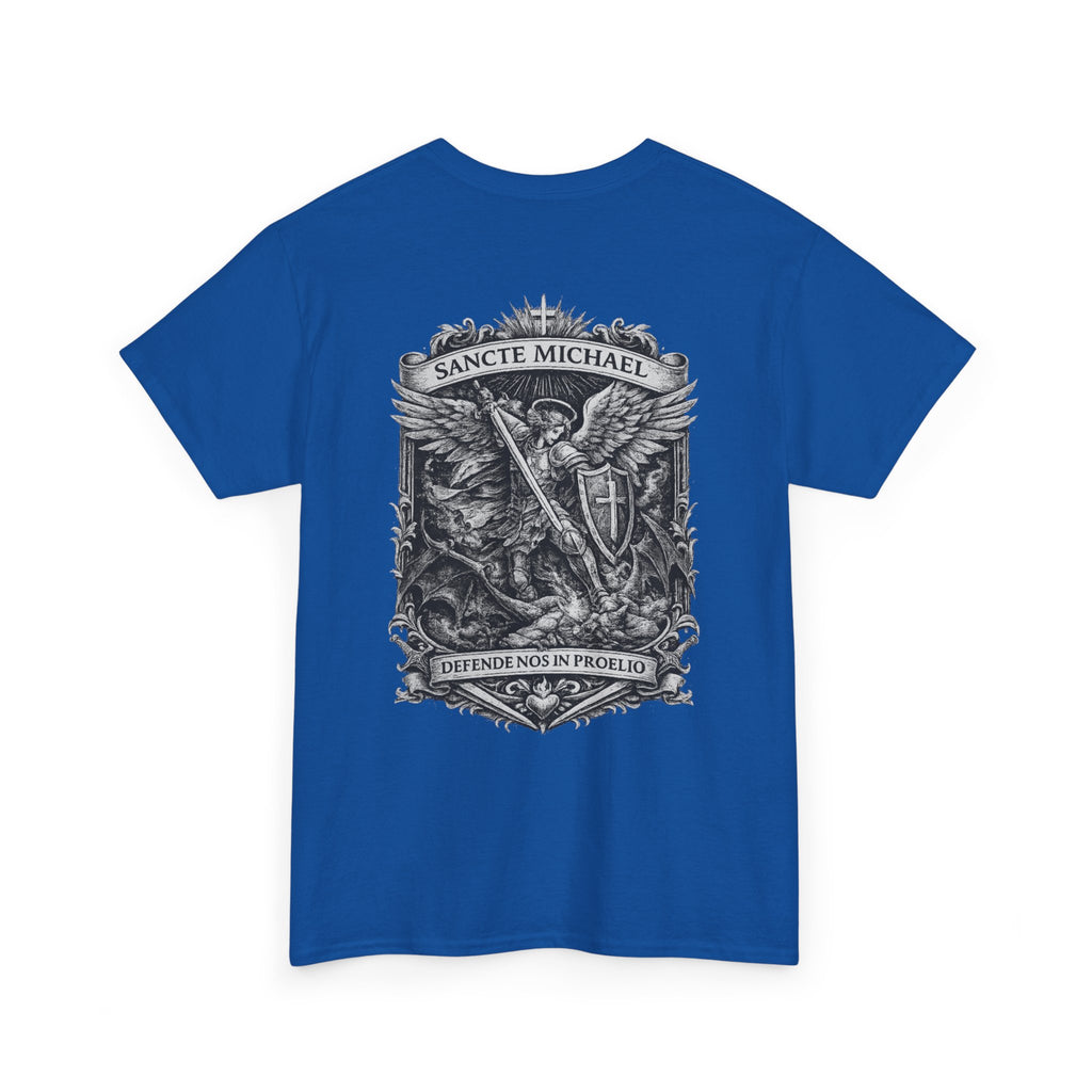 Sancte Michael Guardian Angel Tee | Saint Michael Shield Cross T-shirt