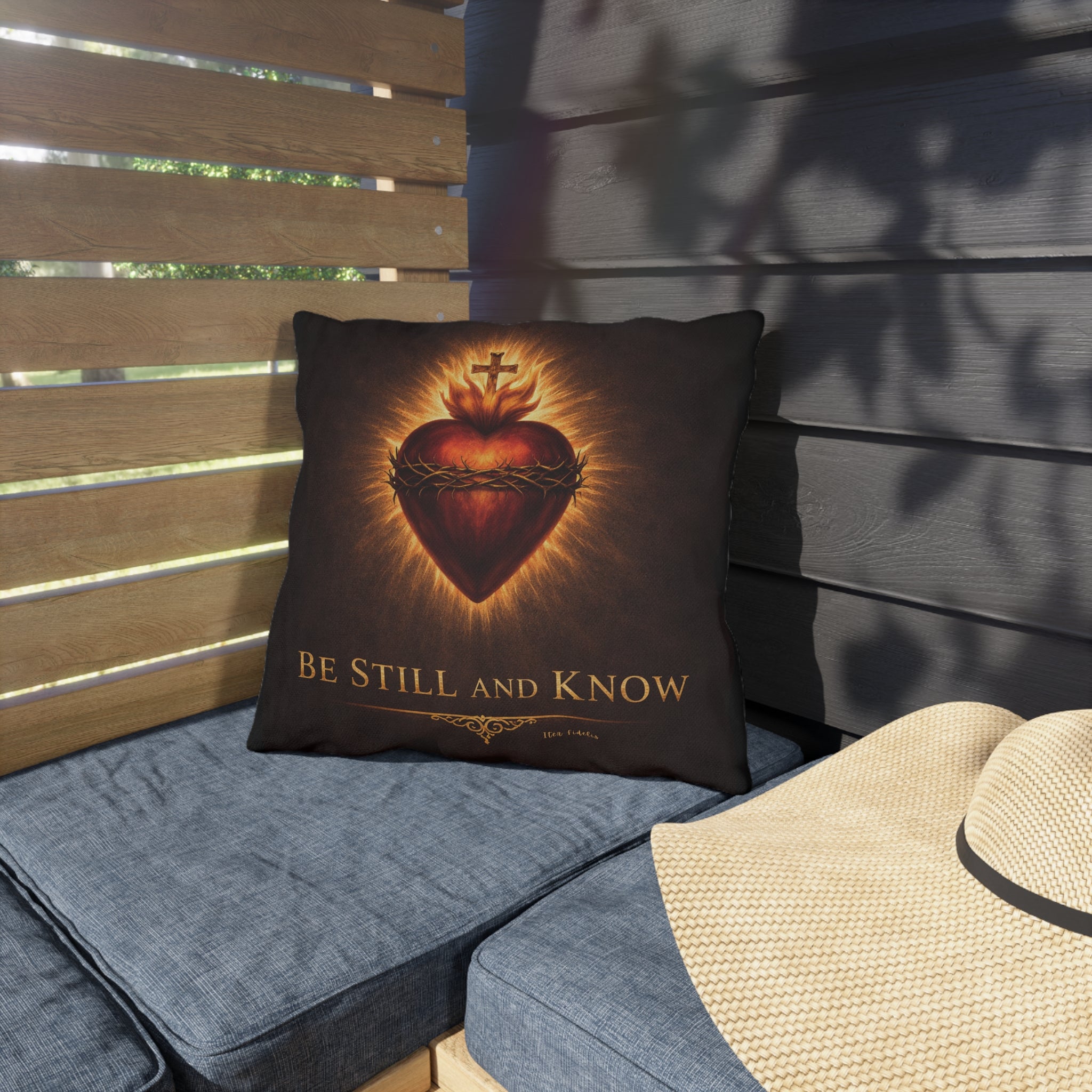 Steadfast Heart Outdoor Pillow