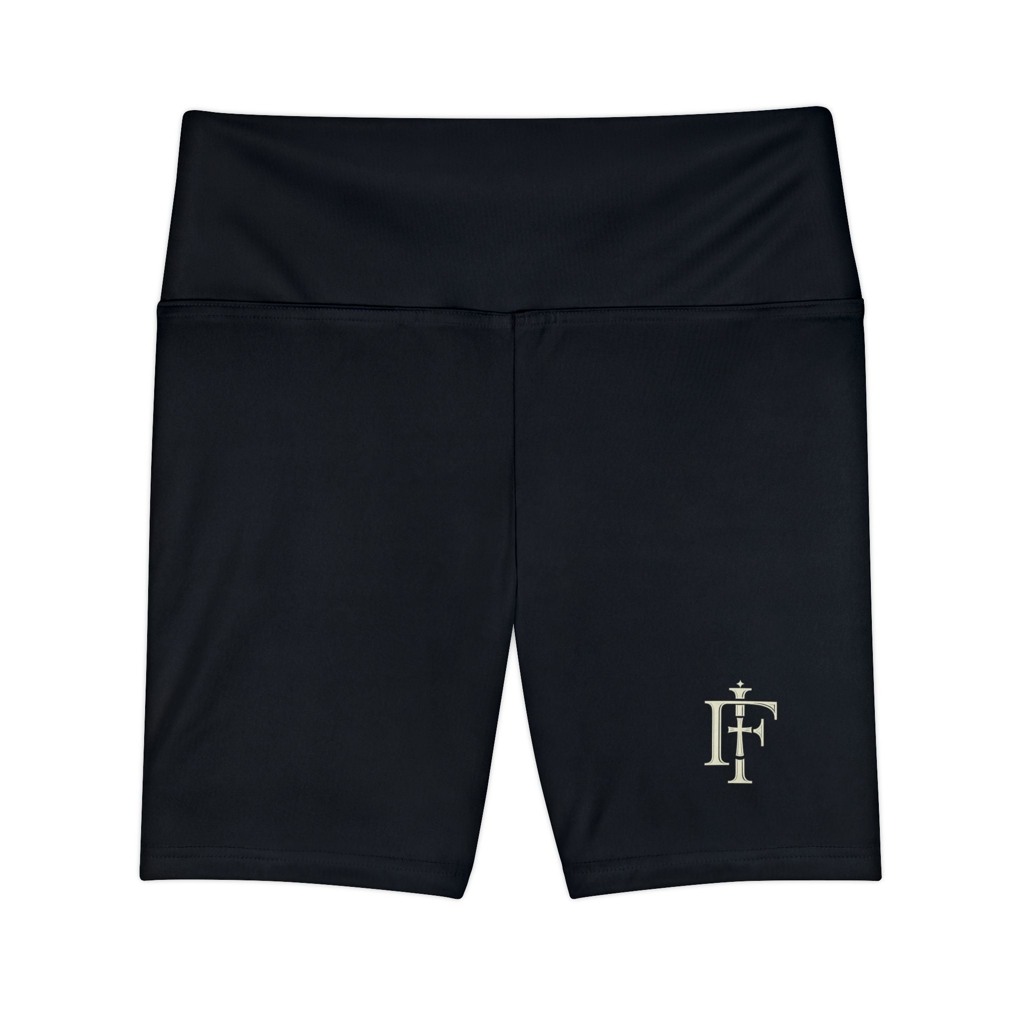 Women's Workout Shorts — 'Iter Fidelis' High-Waist Athletic Biker Shorts