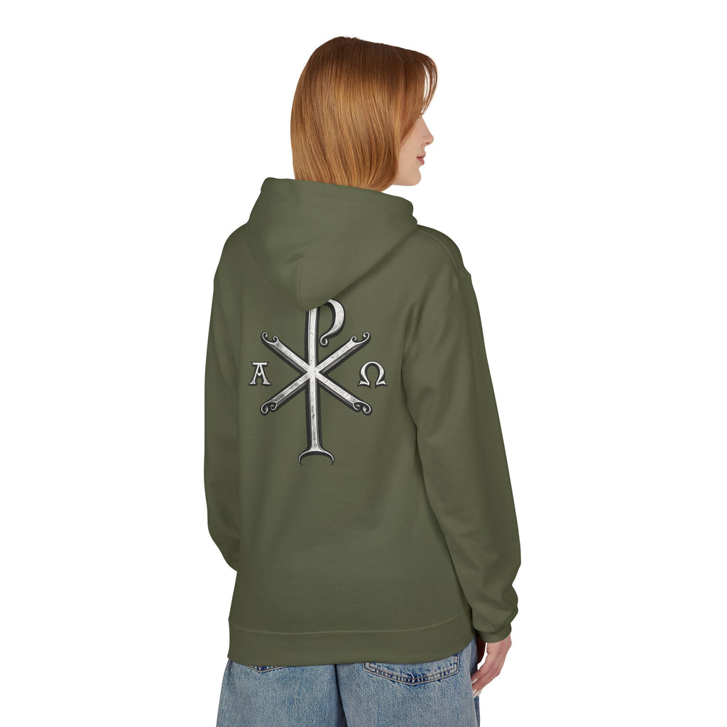 Christian Chi-Rho Hoodie — Iter Fidelis Faith Pullover