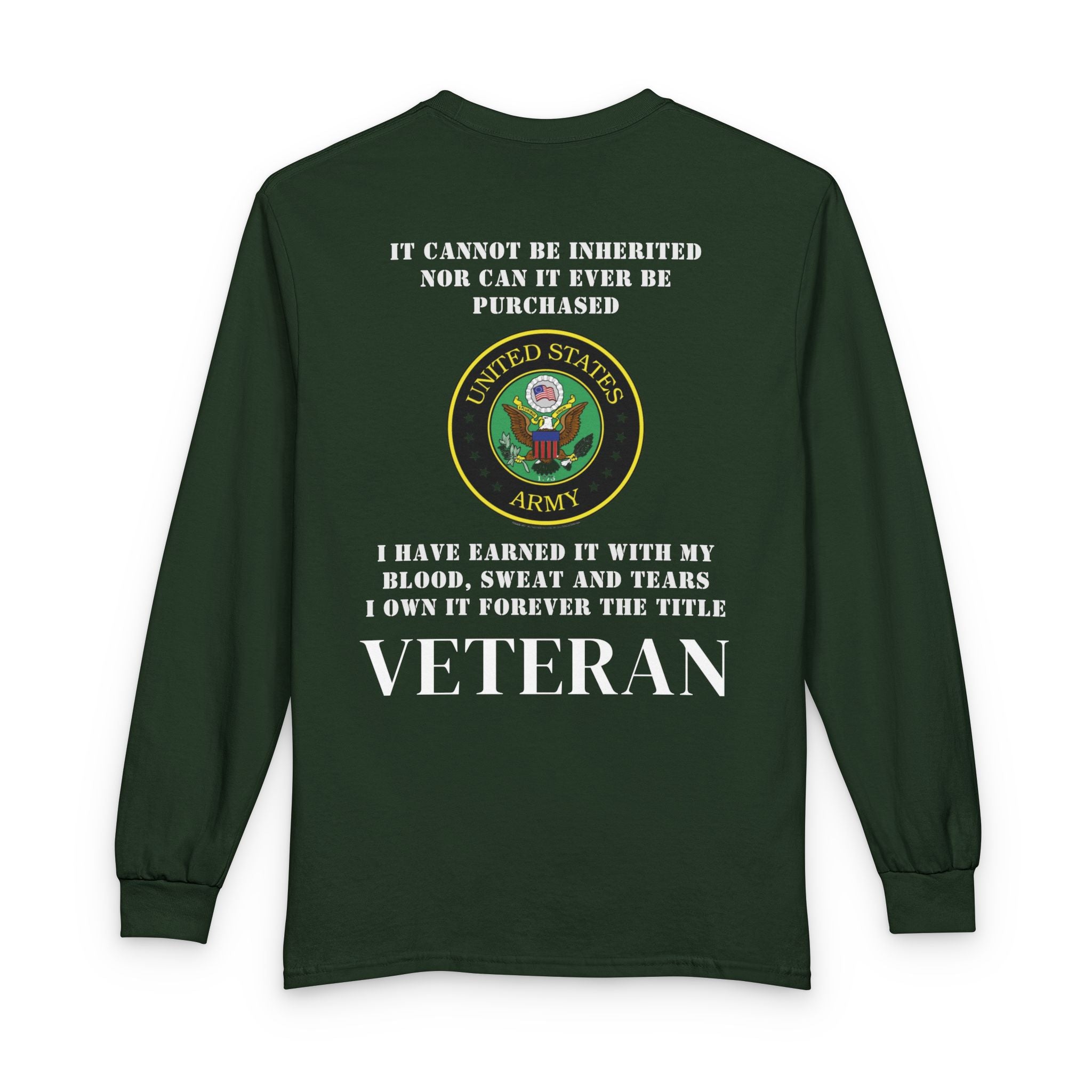 DD214 Alumni Army Veteran T-Shirt — 'I Have Earned It' Military LS