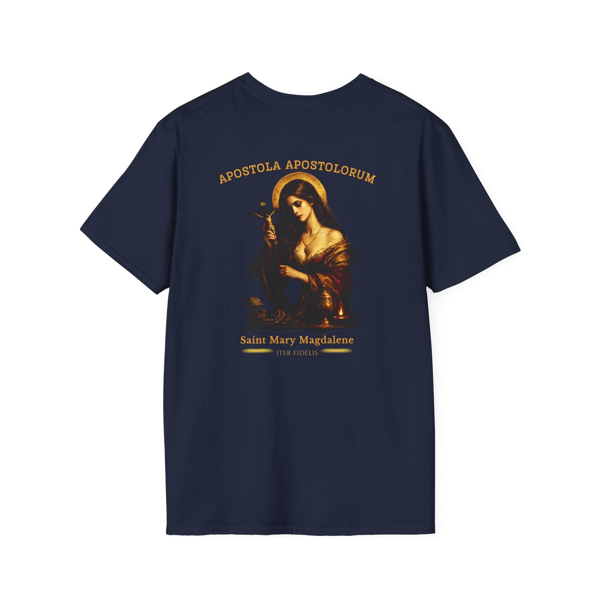 Saint Mary Magdalene T-Shirt — "Iter Fidelis" Religious Graphic Tee