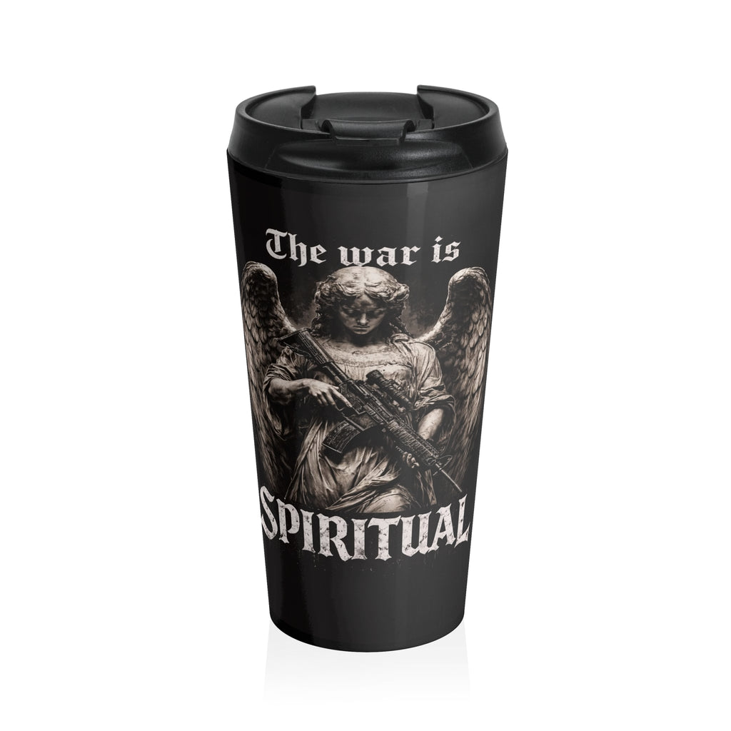 The War is Spiritual Mug — Iter Fidelis Stainless Steel Travel Mug