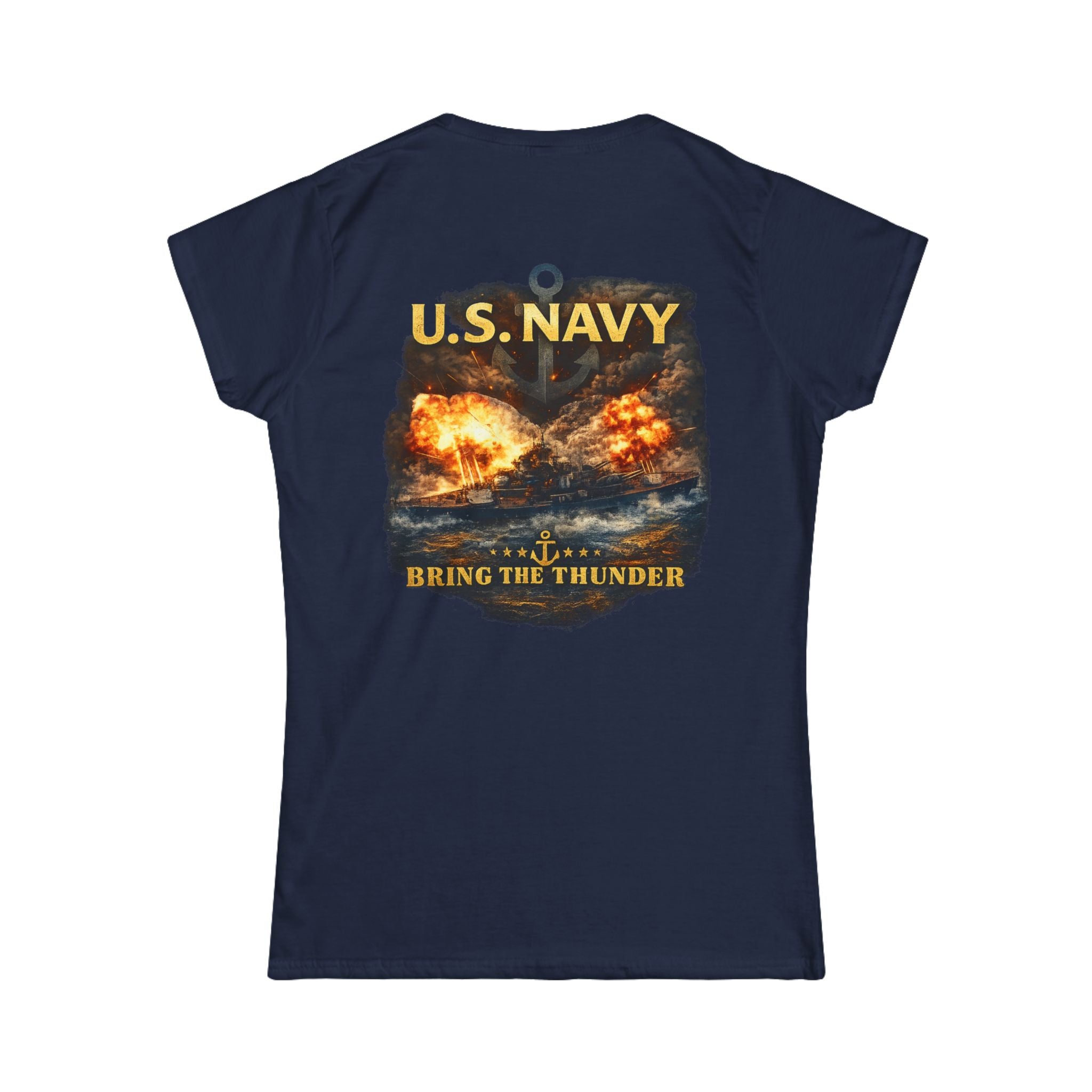 U.S. Navy "Bring the Thunder" Iter Fidelis Military Graphic Women's Tee