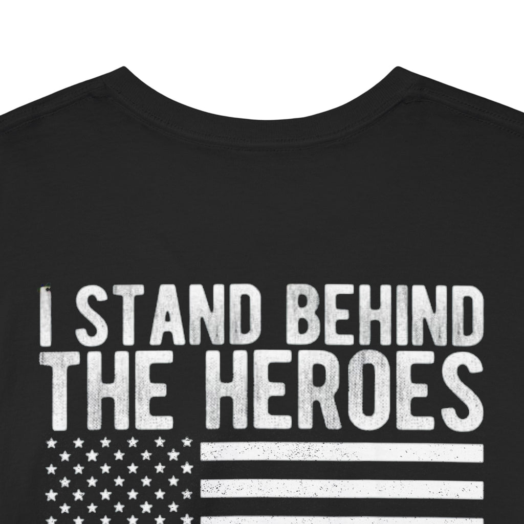 Iter Fidelis – Stand Behind the Heroes Thin Blue Line Tee