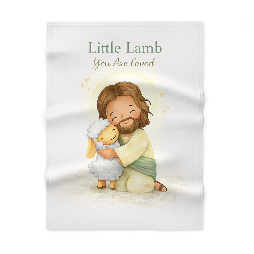 Little Lamb You Are Loved Soft Fleece Baby Blanket