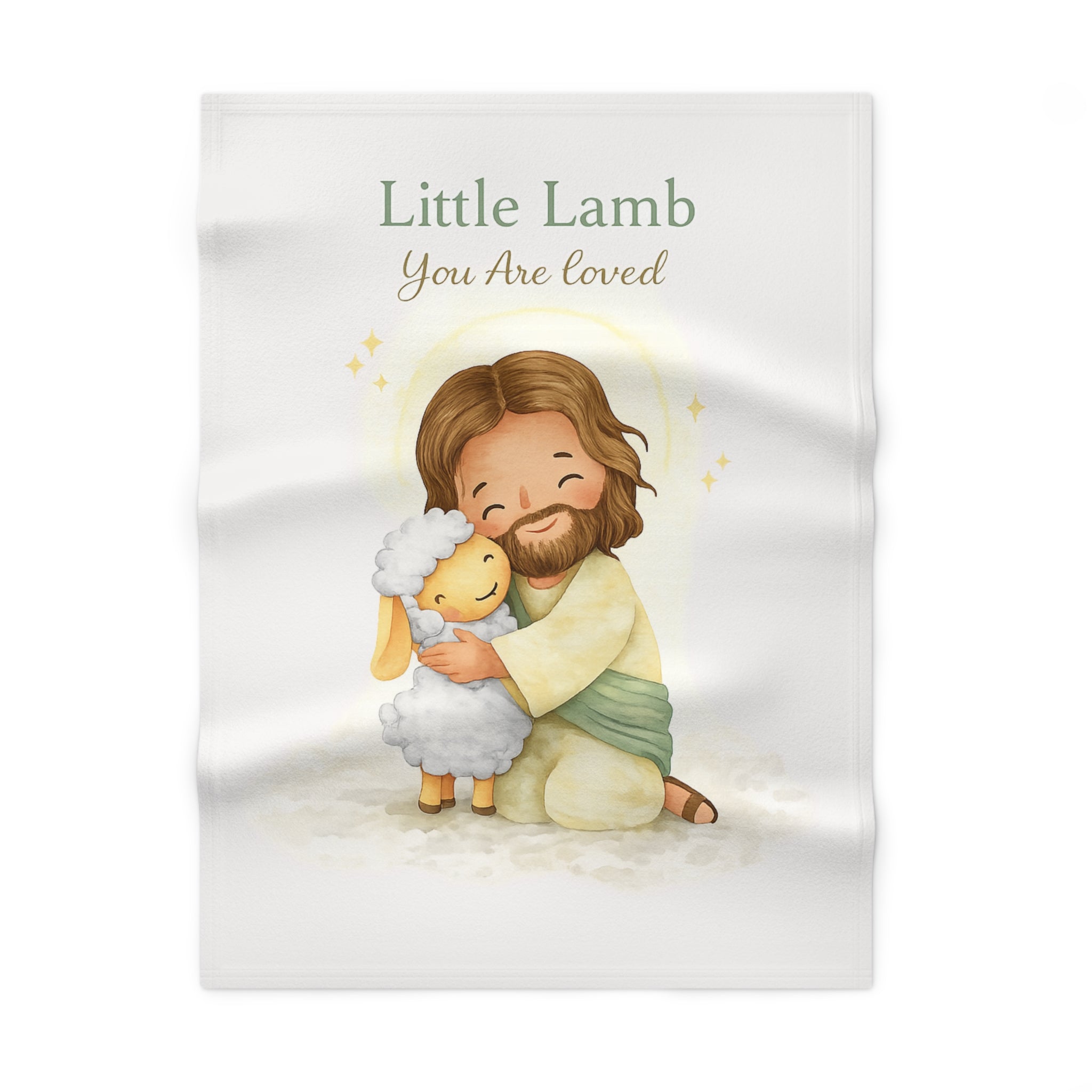 Little Lamb You Are Loved Soft Fleece Baby Blanket