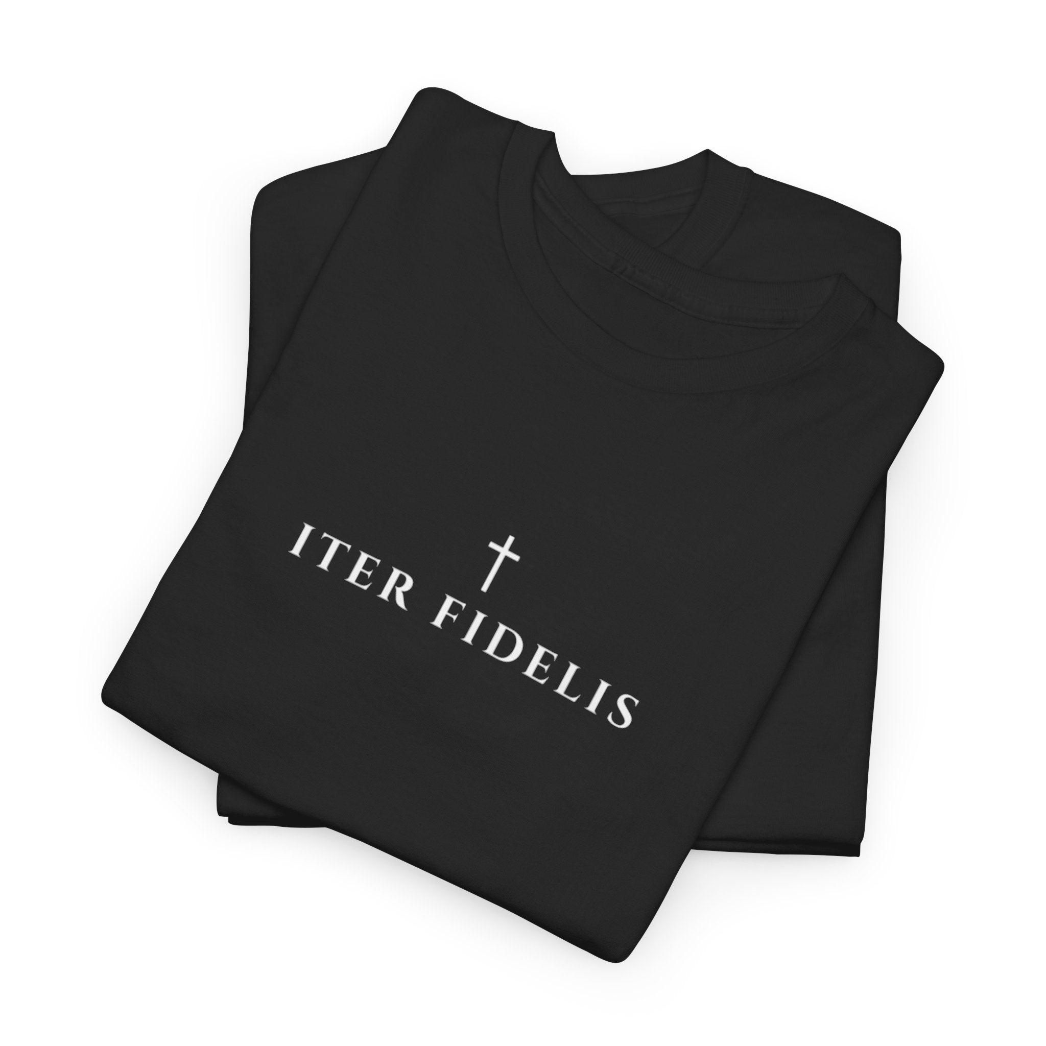 St. Benedict Medal design Tee | Ora et Labora, Iter Fidelis