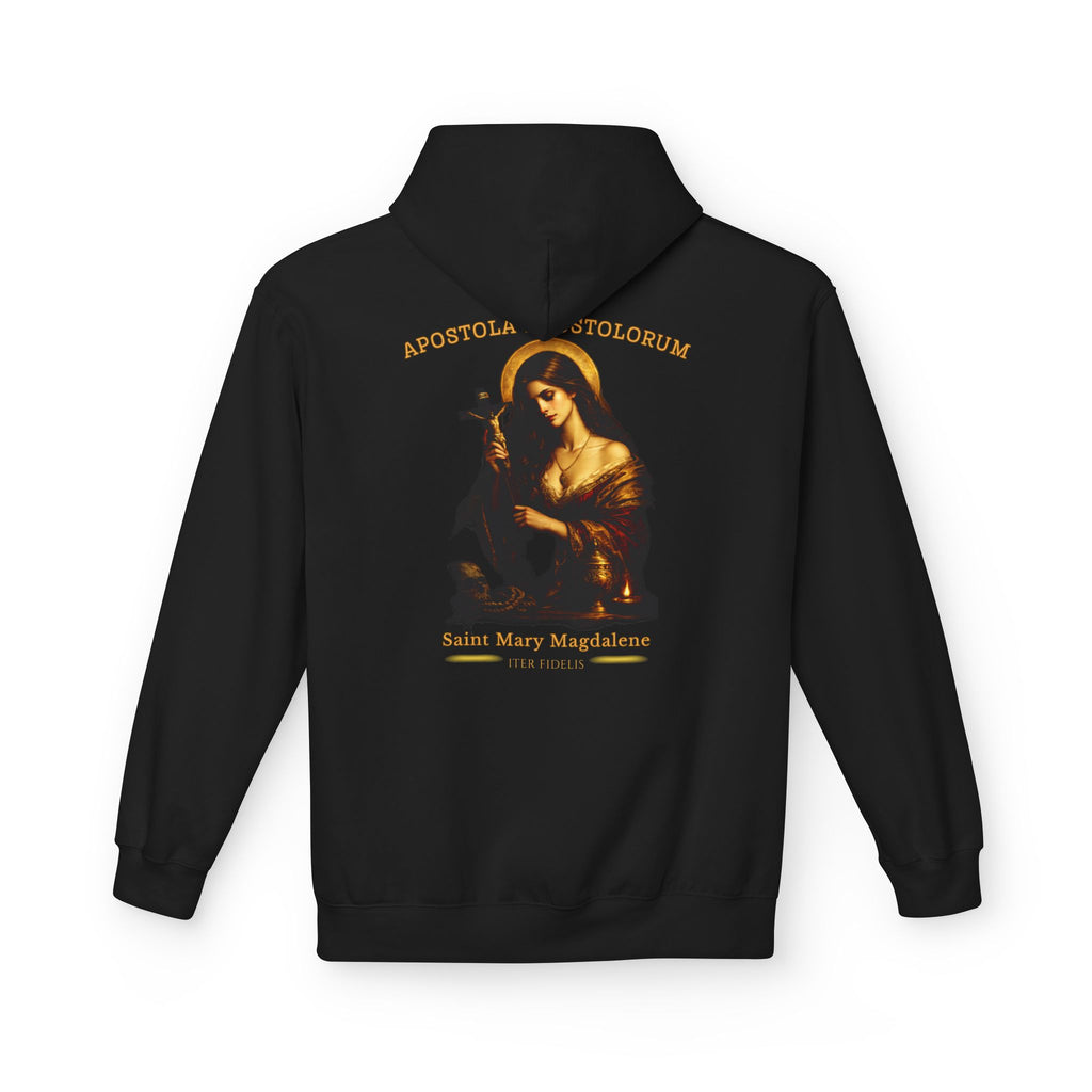 Mary Magdalene Graphic Hoodie — "Iter Fidelis" Religious Art Pullover