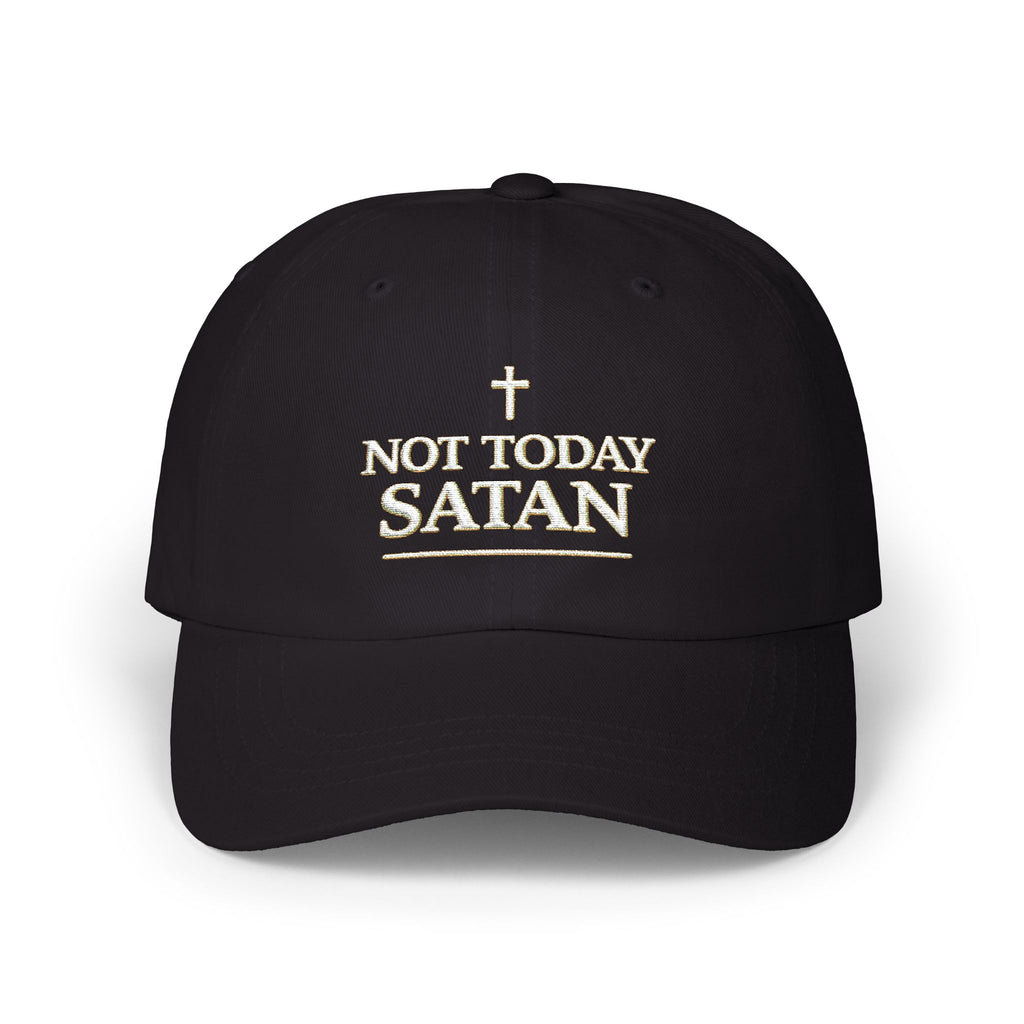 "Not Today Satan" Embroidered Dad Cap — Iter Fidelis