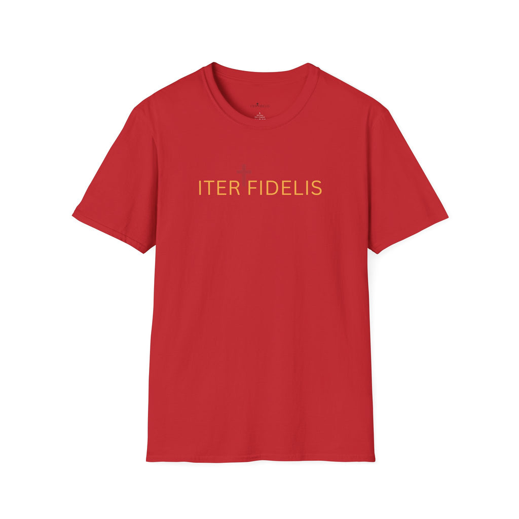 Iter Fidelis T-Shirt — 'In Sacramentis Formatus' Chalice Catholic Faith Tee