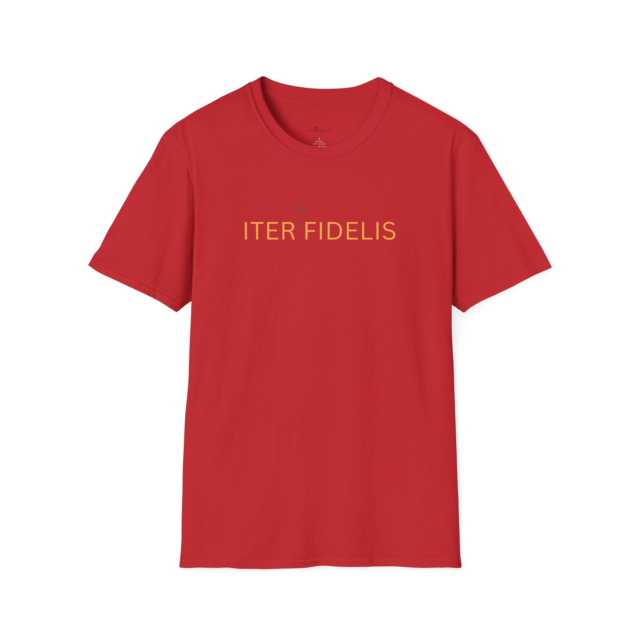 Iter Fidelis T-Shirt — 'In Sacramentis Formatus' Chalice Catholic Faith Tee