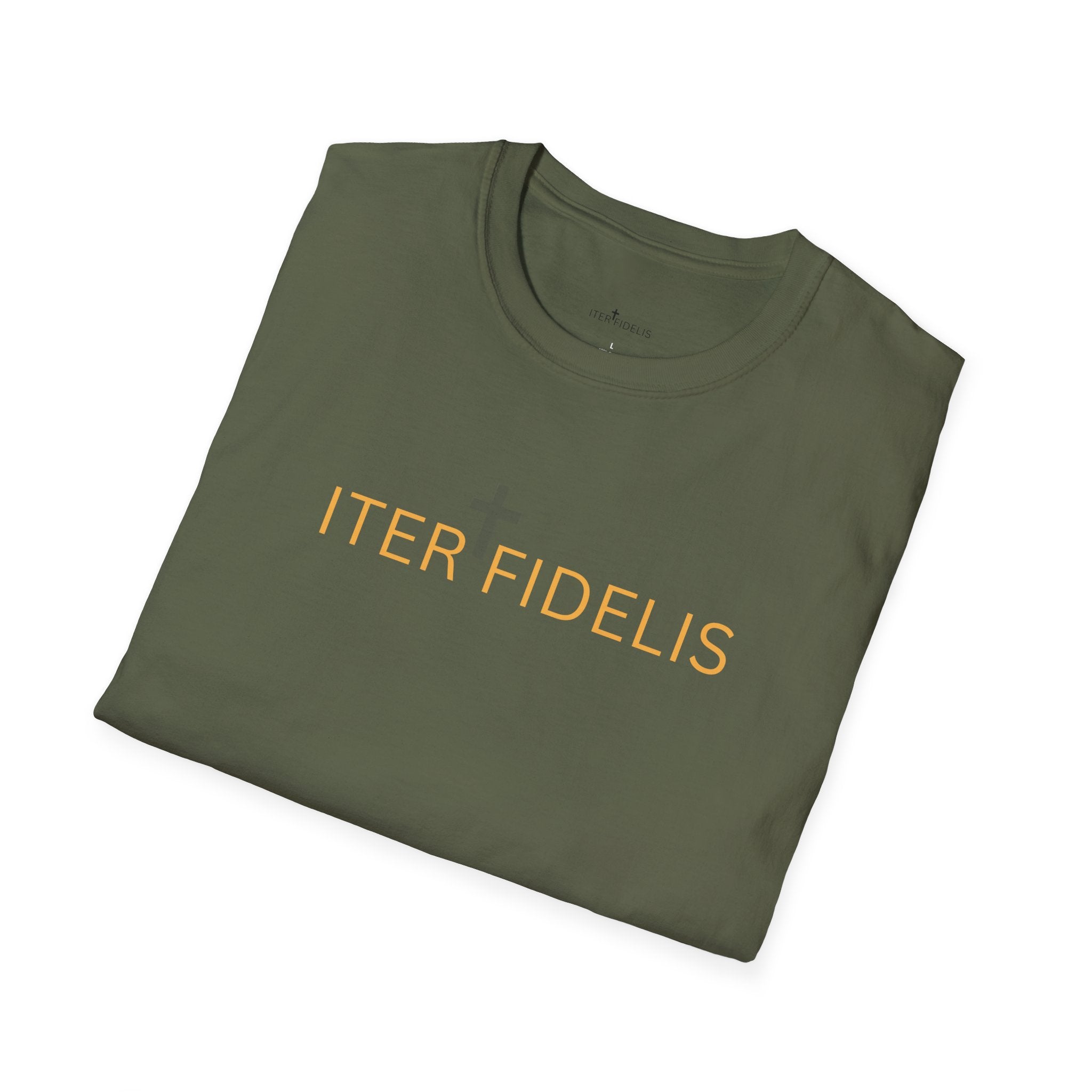 Iter Fidelis T-Shirt — 'In Sacramentis Formatus' Chalice Catholic Faith Tee