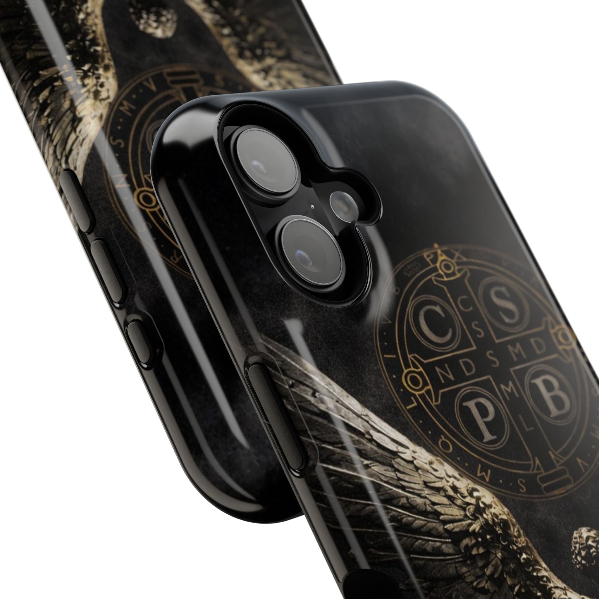 Saint Benedict Medal Phone Case – Archangel Warrior Design, Catholic Protection Case (iPhone & Samsung)