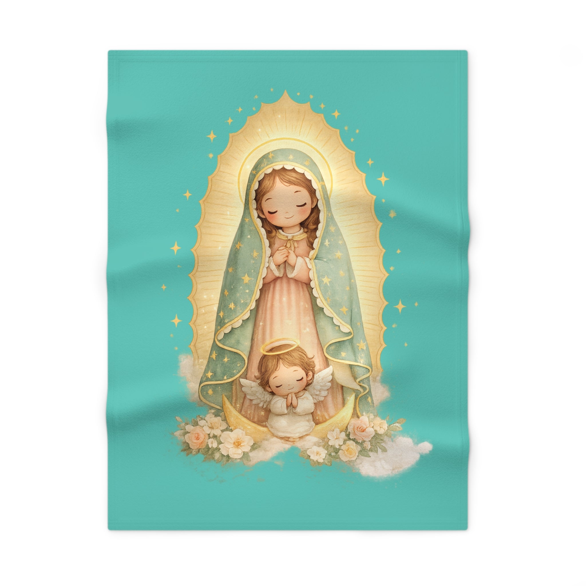 Our Lady of Guadalupe Soft Fleece Baby Blanket