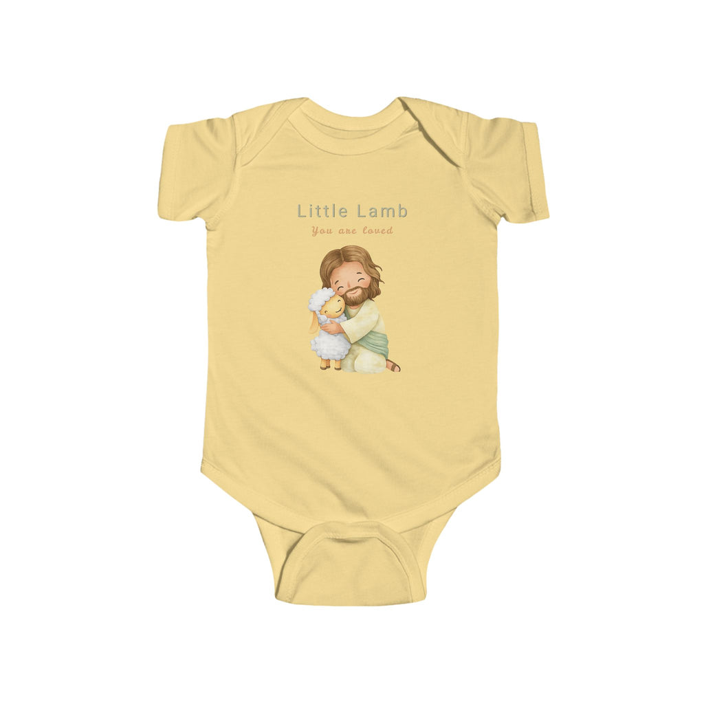 "Little Lamb You Are Loved" Christian Infant Onesie