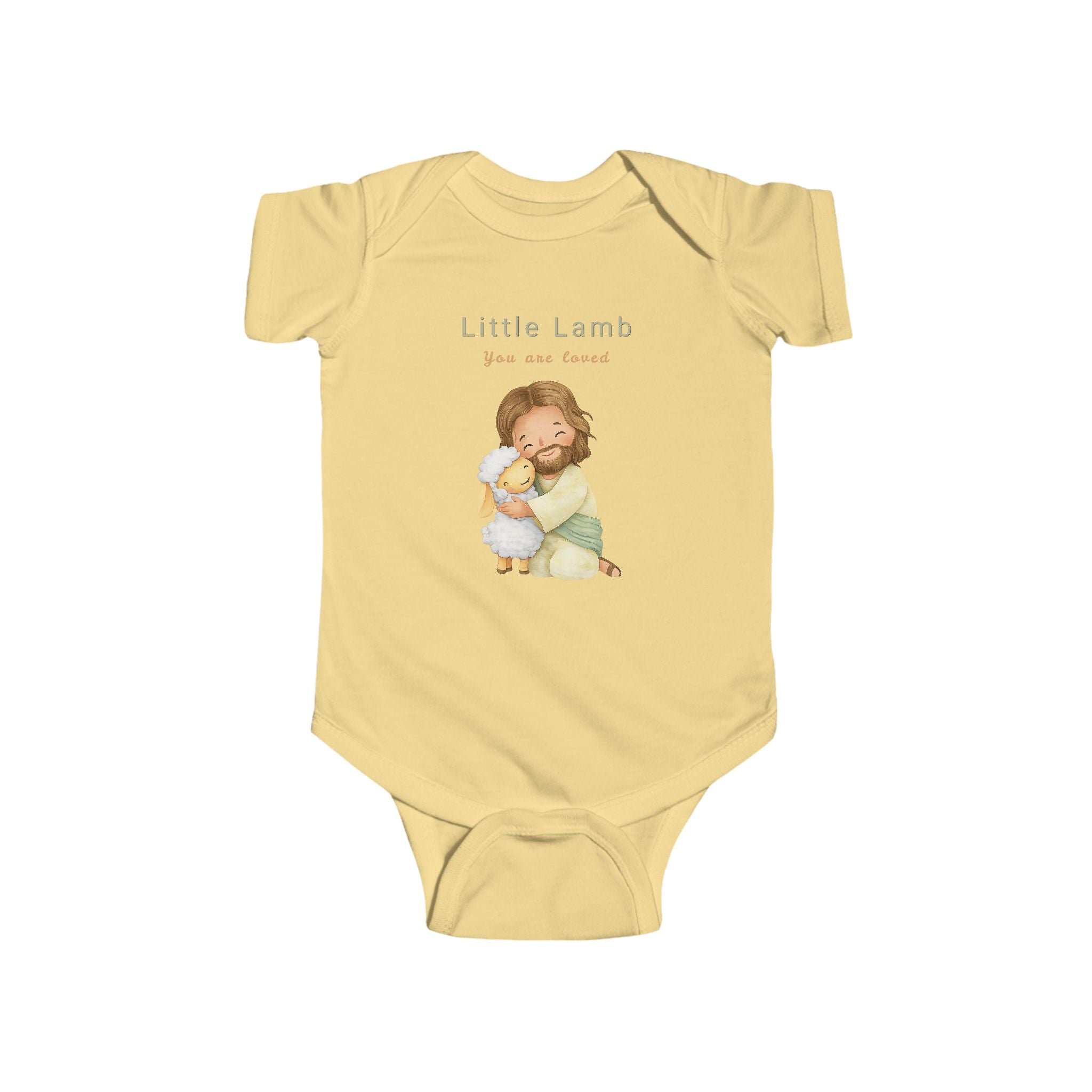 "Little Lamb You Are Loved" Christian Infant Onesie