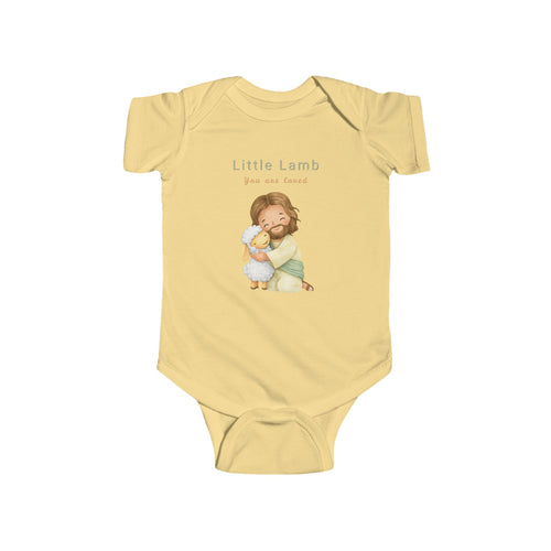 "Little Lamb You Are Loved" Christian Infant Onesie