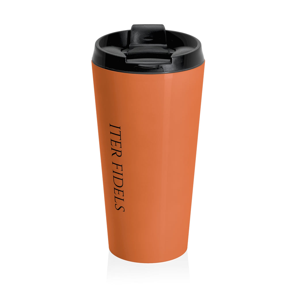 The Humility Mug — Iter Fidelis Orange Stainless Steel Travel Mug