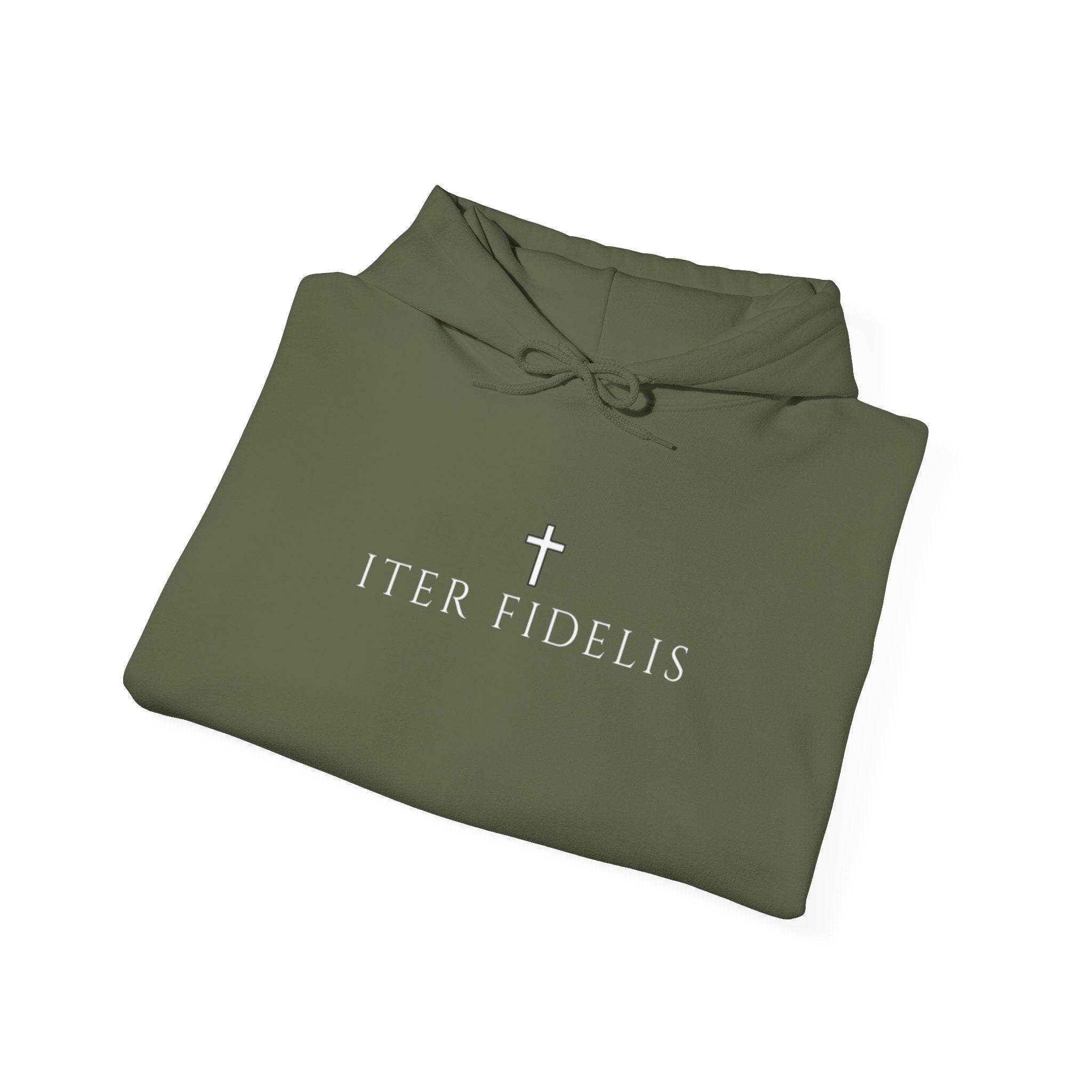 Iter Fidelis cross hoodie | Pray Trust Repeat religious hoodie