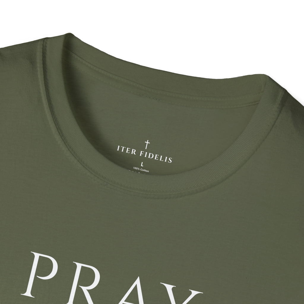 Pray Trust Repeat Women's T-Shirt — Faith Inspirational Graphic Tee